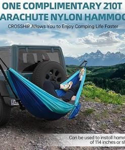 Hitch Mount Hammock Stand and Camping Shower Tent with Shower Bag 2