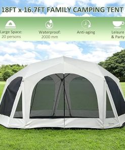 20 Person Camping Tent with 2 Doors and Screen Room for Family 2