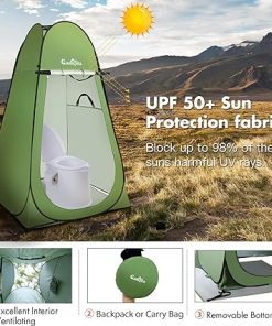 Pop Up Shower Tent Portable Waterproof Changing Tent for Camping 2