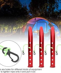 Heavy Duty Aluminum Alloy Tent Stakes U Shaped for Camping 4pcs Set 2