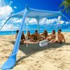 Gorich Beach Tent for 3 People with Replacement Poles Silver 4