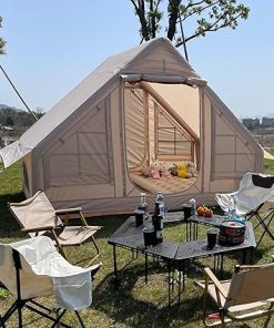 Family Inflatable Camping Tent Easy Setup with Stove Jack and Pump 2