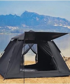 Spacious 4-Person Waterproof Pop-Up Tent for Camping and Hiking