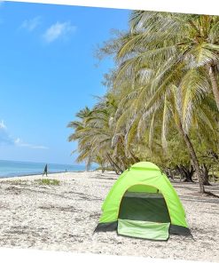 Automatic Folding Tent for Family Camping Beach Instant Setup Green 2