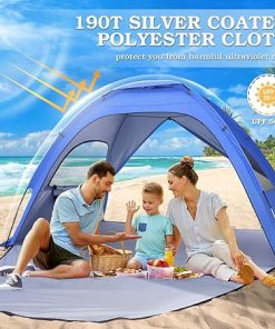 Portable Beach Tent Sun Shade for Camping Hiking 2-3 Person Capacity 2