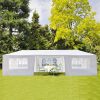 10’x30′ Outdoor Canopy Tent,Heavy Duty Party Wedding Tent, Camping Grill Waterproof Gazeb with 7 Removable SideWalls and Two Doors,White