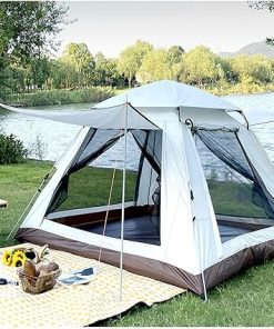 4 Person Waterproof Tunnel Tent Pop Up Insect Proof for Camping