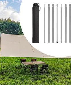 8Pcs Lightweight Portable Tarp Poles for Easy Installation and Shade 2