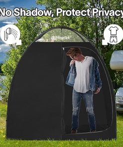 EighteenTek 2 Room Camping Shower Tent with Floor and Carry Bag 2