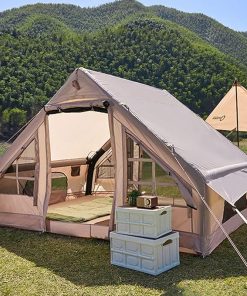 Large Inflatable Camping Tent with Pump Waterproof Easy Setup
