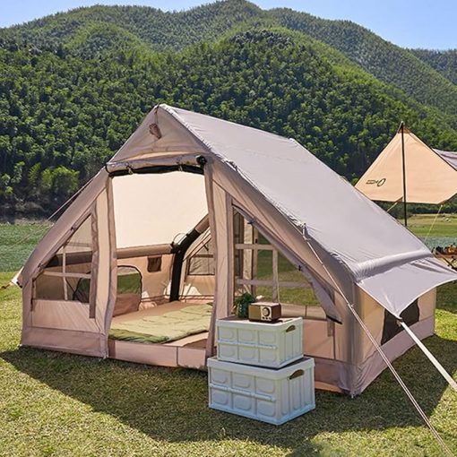 Large Inflatable Camping Tent with Pump Waterproof Easy Setup