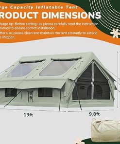 EROMMY 13X9.8FT Inflatable Tent for 9 People, Easy Setup Oxford Cloth 2