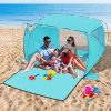 Large Play Tent for Kids with Washable Mat and Star Light Windows 3