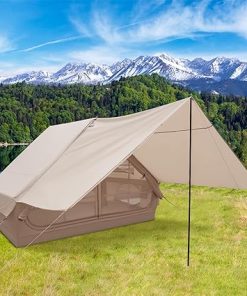 Tangkula Inflatable Camping Tent for 4-6 People Waterproof Portable