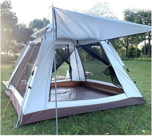 Lightweight 4-Person Waterproof Pop-Up Tent with Insect-Proof Design