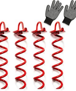 Heavy Duty 10 Inch Spiral Ground Anchors 4 Pack for Outdoor Use