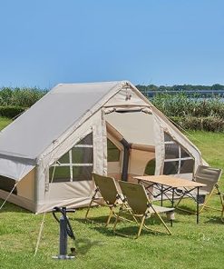 Inflatable Tent for 4-6 People Camping Tarp and Roll Up Table