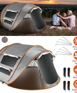 Minzan Pop-Up Camping Tent 9.06×6.79ft for Camping and Hiking 2