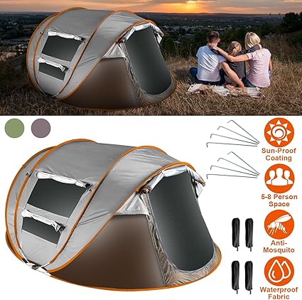 Minzan Pop-Up Camping Tent 9.06×6.79ft for Camping and Hiking 2 Minzan Pop-Up Camping Tent 9.06x6.79ft for Camping and Hiking - Image 2