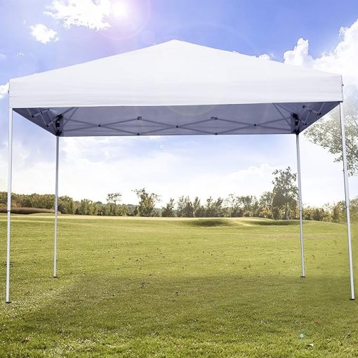 10 x 10 '' Pop-Up Canopy Tent Sun Protection Waterproof Instant Shelter Portable Folding Canopy with Roller Carry Bag, White - Image 2