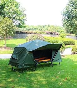 Elevated Waterproof Camping Tent with Bed for Outdoor Comfort 2