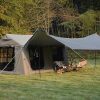 Spacious 4 Season 9.85ft Glamping Tent for Family Camping Hiking 4