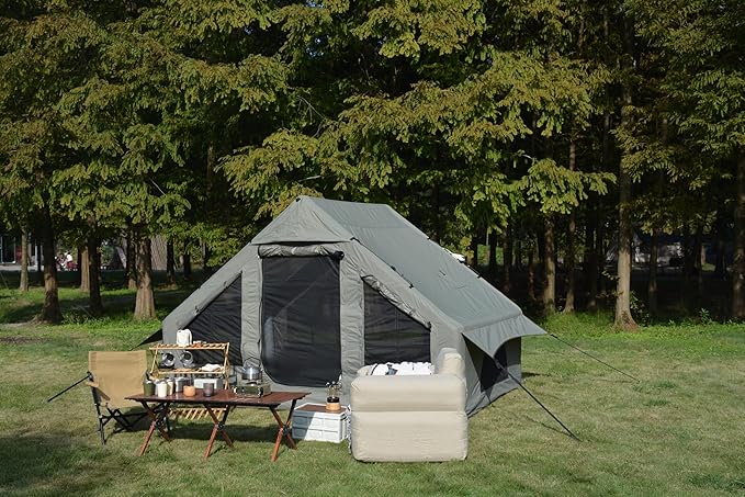 Inflatable Camping Tent for 4-6 People Waterproof with Stove Jack Inflatable Camping Tent for 4-6 People Waterproof with Stove Jack