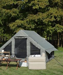 Inflatable Camping Tent for 4-6 People with Stove Jack and Waterproof
