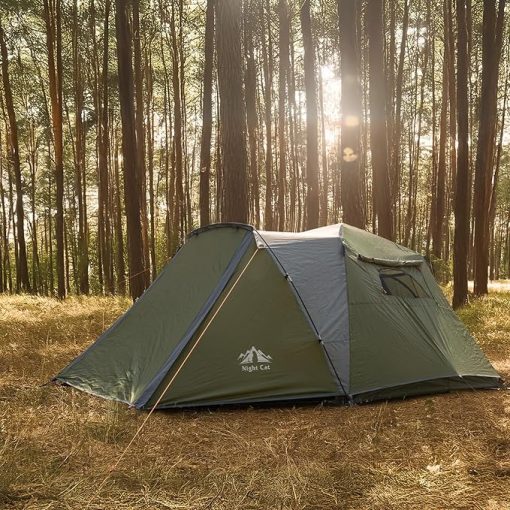 Night Cat Cabin Tent with Self-Inflating Sleeping Pad and Bag - Image 2