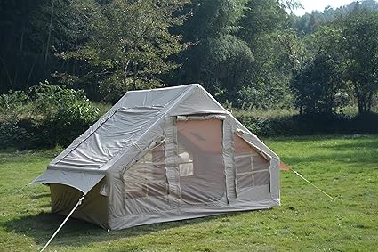 Spacious Inflatable Camping Tent for 4-6 People, Quick Setup Beige 2 Spacious Inflatable Camping Tent for 4-6 People, Quick Setup Beige - Image 2