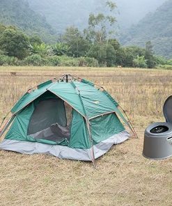 Portable Travel Toilet with Pop Up Tent for Camping and Hiking