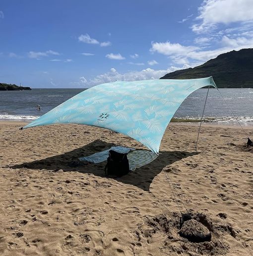 Grande Beach Tent 7ft Tall 9x9ft Reinforced Corners Cooler Pocket - Image 2
