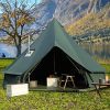 Luxury Canvas Bell Yurt Tent for Family Camping 6-8 Person Use
