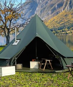 Luxury Canvas Bell Yurt Tent for Family Camping 6-8 Person Use