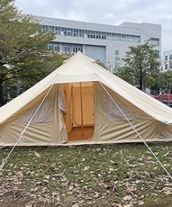 2 in 1 2 Doors Bell Tent White Spacious Durable Camping Tent 2
