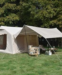 Spacious 9.8x13ft Waterproof Inflatable Camping Tent with Canopy