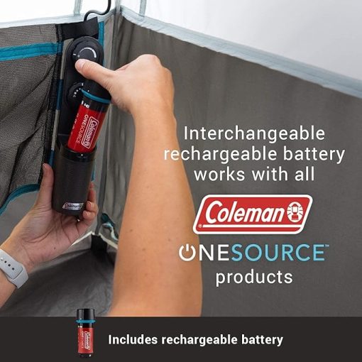 Coleman OneSource Rechargeable Camping Tent for 4-6 People Easy Setup - Image 2