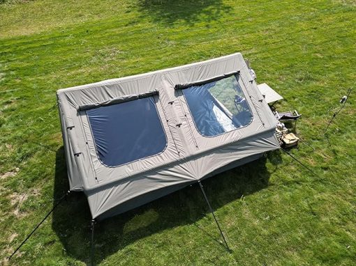 Inflatable Camping Tent 9.8x13ft Easy Setup Waterproof 4 Seasons Army Green - Image 2