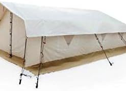 Flysheet for Alpha Wall Tent, Guy Ropes, D-Ring, Metal Runner & Stakes Included for Hunting, Family Camping & Outdoor Activities (14’x16′, PE)