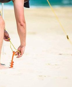 Lite Orange Tent Stakes for Sand and Soft Ground – 6 Pack 2