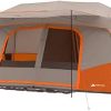 Orange Outdoor Trail 14′ x 14′ 11-Person Instant Cabin Tent with Private Room, 38.37 lbs