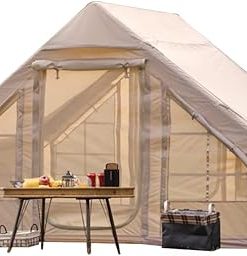 Inflatable Camping Tent with Pump for 4-6 Persons Easy Setup