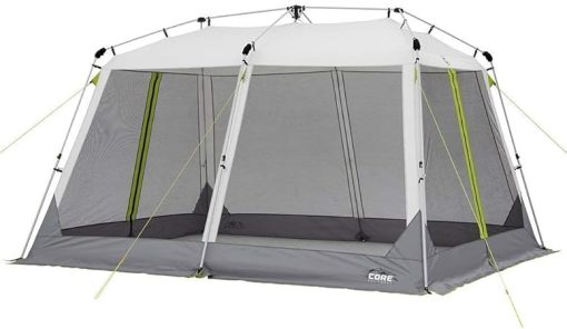 CORE 12'x10' Instant Screen House | Folding and Portable Large Pop Up Canopy Shelter with Included Carry Bag | Perfect for Family Camping, Outdoor, Picnic, Backyards, BBQ, Tailgate, Patio and Party
