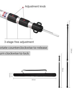 Adjustable 2pcs Camping Tent Poles 95-234cm Thicken Aluminum Alloy 2