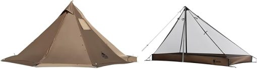 OneTigris Smokey Hut Hot Tent and Mesh Teepee Tent Combo