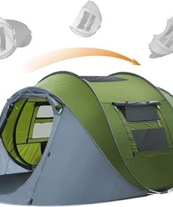 HIKERBRO 4 Person Waterproof Pop Up Tent for Easy Camping Setup