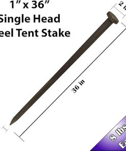 Heavy Duty Steel Tent Stakes for Camp, Party, and Inflatable Use 2