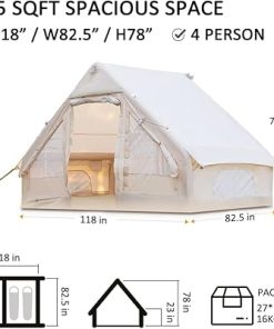 Inflatable Camping Tent with Pump for 4-6 Persons Easy Setup 2