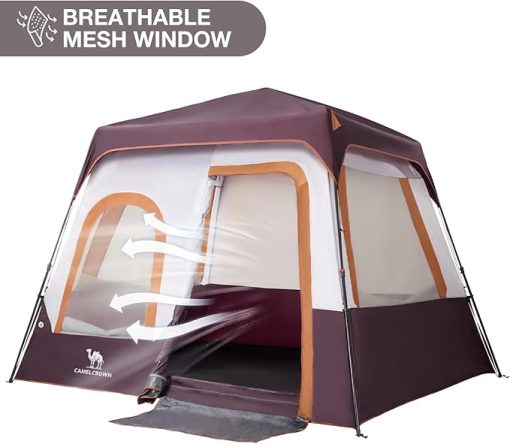Camel Crown Instant Cabin Tent for 4/6 Persons with Easy Setup - Image 2