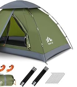Night Cat Backpacking Tent with Inflatable Sleeping Pad for 1 Person